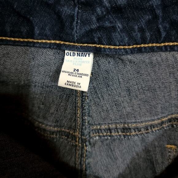 Old Navy Plus Jeans Boot Cut Dark Wash Denim Size 24 Regular  - Picture 6 of 8